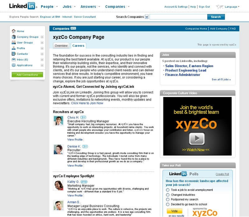 LinkedIn profile
